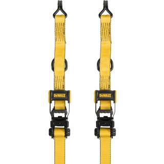 DEWALT DXBC50002 Sort/gul 1,5 """" X 16 'Ratchet Tie Down Stropp - kraftigt lasttrækning (5000 lb Break Strength) 2 Pack