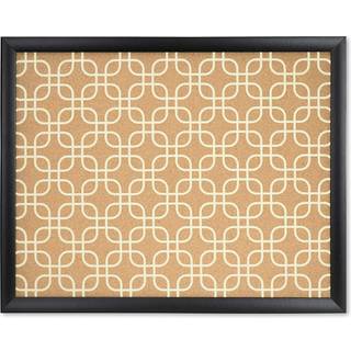 U Brands Cork Bulletin Board 16 x 20 tommer sort tr? ramme firkantet designprint (305U00-01)