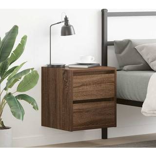 Væghængte Sengeborde 38X34X40 Cm Etræsfarve - 2 / Brun eg