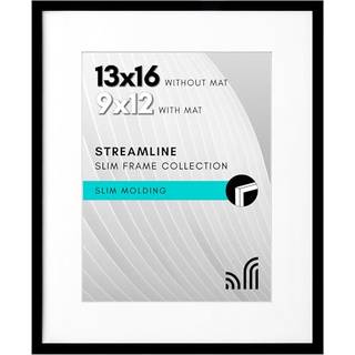 AmericanFlat 13x16 Billedramme med poleret plexiglass - Brug som 9x12 ramme med Mat eller 13x16 ramme uden mat - strømlinjeopsamling - tynd fotor