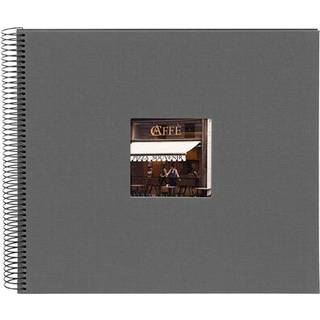 goldbuch Spiral album Bella Vista with window 35x30 40 black pages gray