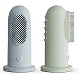 Moonkie baby tandbørste finger tandbørste oral rengøringssæt i 3 måneder 2 stk.