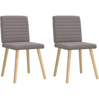 spisebordsstole 2 stk. stof gråbrun