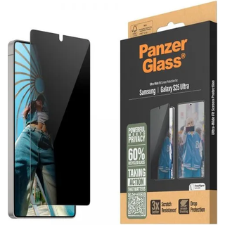 Samsung Galaxy S25 Ultra - PanzerGlass Ultra-Wide Fit Skærmbeskyttelsesglas - Privacy Funktion - Gennemsigtig