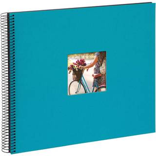 goldbuch Spiral album Bella Vista with window 35x30 40 black pages turquoise