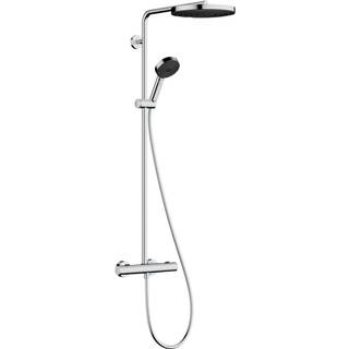 hansgrohe Pulsify S Puro Showerpipe 260 1jet EcoSmart med 3jet håndbruser, krom