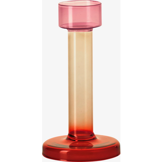 &k Amsterdam Candlelight and Scents - 'Bole' candleholder, medium, pink and red in Multicolour Borosilicate glass