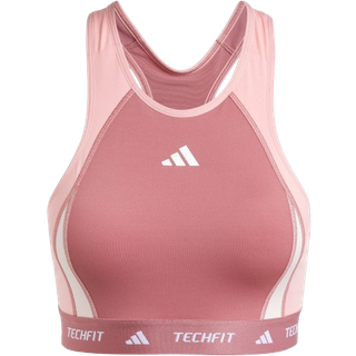Techfit Medium-Support High-Neck Colorblock bh - Preloved Crimson - M (A-B)