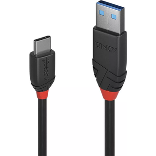 Lindy Black line SuperSpeed+ USB kabel (USB A USB C, 15W) | 1,5 m | PRIS-MATCH