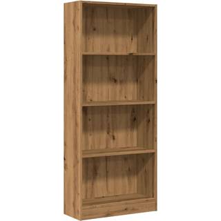 Bogreol 80X24X Konstrueret Træ Egetræsfarve Egetræsfarvet - 60 cm / 143 cm