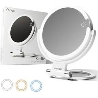 Fancii rejseforstrrelsesspejl 10x /1x med lys genopladeligt | 9-tommer ekstra stort LED-oplyst makeup-spejl Foldeligt dobbeltsidet brbart vaske