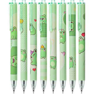 Mr. Pen- Cute Frog Gel Pens 8Pack Black Ink Cute Animal Pen Gel Pens Fin Point 0,5 mm søde kuglepenne til piger søde kastekrammer kawaii kuglepen