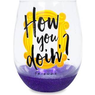 Venner """" Hvordan har du det? """" Teardrop stamløst vinglas | Holder 20 ounces