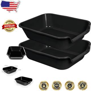 Blaucasa 2 Pack Ekstra store hunde kuldboks Pan -bakke (ABS -materiale) Lav indgang Jumbo Seniorkassekasser til flere killinger Big Cats Pet Safe