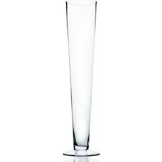 WGV Trompet Glass Vase Open 4 """" H?jde 20 """" (Flere st?rrelser Valg) Ryd h?je Pilsner Floral Planter Container Centerpiece Wedding Event Home Dec