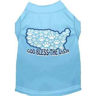 Gud välsigna USA SCREE PRINT SHIRTS Baby Blue XS
