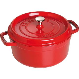 Rund Gryde 24 cm 3,8 liter Rød