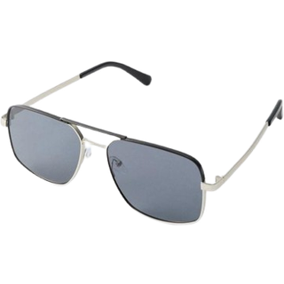 Mens Silver Metal Aviator Sunglasses