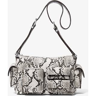 MK Dakota Medium Snake Embossed Leather Shoulder Bag - Grey - Michael Kors - ONE SIZE