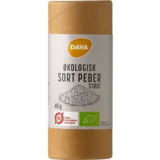 DAVA Økologisk sort peber, stødt - 45 g
