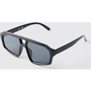 Mens Plastic Black Navigator Sunglasses