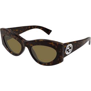 Gucci Kvinde GG1843S 002 Solbriller Acetat Havana Brun Cat Eye