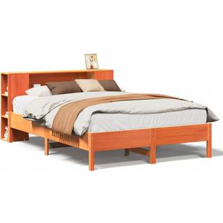 Seng Med Reol Uden Madras 150X200 Cm Massivt Fyrretræ - Gyldenbrun / 120 x 190cm