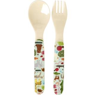 RICE Rice wildlife børnebestik 2 dele Mint