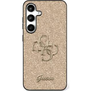 Samsung Galaxy S25 Ultra Guess Fixed Glitter 4G Metal Logo Cover - Guld