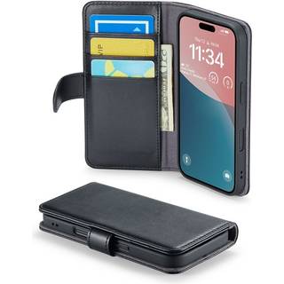 Mobique Ægte Læderetui iPhone 16 Sort