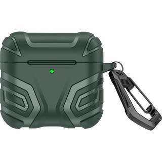 Apple AirPods (4. gen.) Robust Silikone Cover m. Karabinhage - Sort