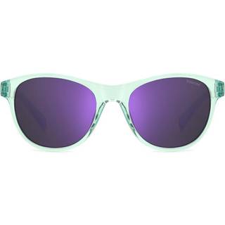 Polaroid Junior PLD 8066/S WK2/MF Solbriller Polycarbonat Lyseblå Violet Firkantet Polariseret Spejl