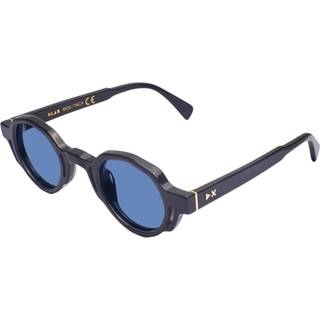 XLAB Unisex Itaca Solbriller Acetat Sort Lyseblå Geometrisk Polariseret