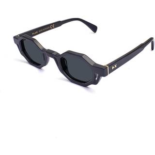 XLAB Unisex Kosada Solbriller Acetat Sort Røg Geometrisk Polariseret