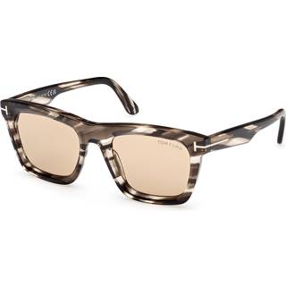 TOM FORD Mand FT1207 LELIO 56E Solbriller Acetat Havana Brun Firkantet Normal