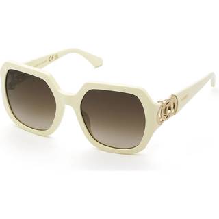 Twinset Kvinde STW066 09ZQ Solbriller Acetat Elfenben Brun Geometrisk Normal Skygge