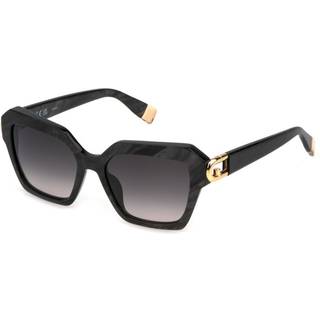 Furla Kvinde SFU817 701 Solbriller Acetat Sort Røg Firkantet Normal Skygge