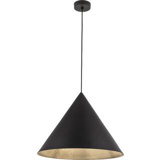 Hængelampe Cono, 1 lyskilde, Ø 50 cm, sort, E27 Cono TK Lighting, dæmpbar, Sort, Stue/spisestue, Metal, Moderne