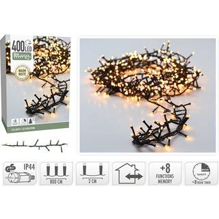 Snake lyskæde 400 varm hvid led, IP44, timer 8/16t