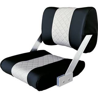 Sammenklappeligt bådsæde ESM Deluxe, 45 x 44 x 52 cm, sort med lysegrå detaljer