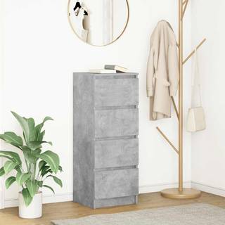 Skænk 37,5X35X99 Cm Konstrueret Træ - Betongrå