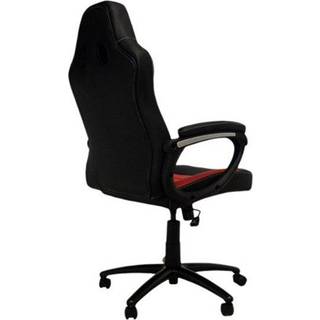 LC Power - chair - plastic metal foam PU coated leather - black red Kontor Stol - Metal - Op til 150 kg