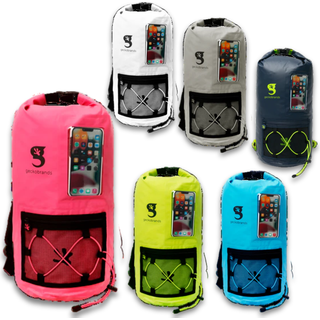 Geckobrands Hydroner 20L Vandt?t t?r taske Rygs?k Neon Green - Letv?gts rejsetaske med klar telefonpose