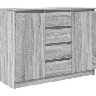 Skænk Med Skuffer 100,5X35X76 Cm Konstrueret Træ - Grå sonoma-eg