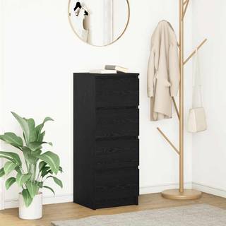 Skænk 37,5X35X99 Cm Konstrueret Træ - Sort eg