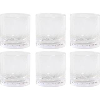 Glassæt Home ESPRIT Gennemsigtig Krystal Med relief (6 enheder)