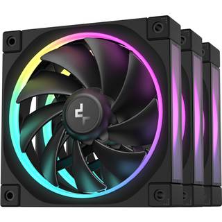 DeepCool FL12 3in1 (3-Pack) - Kabinet køler - 120mm - Sort med RGB LED lys - 32 dBA