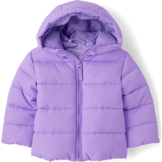 B?rnenes sted babypiger og sm?b?rn mellemv?gt puffer jakke vind-resistent vandafvisende jakke lavendel 2t os