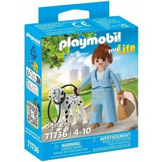 Playmobil: Kvinde i blåt og dalmatiner