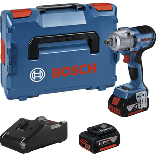 Bosch Professional GDS 18V-450 PC Slagnøgle med 2 stk. 5,0Ah batteri, lader og L-BOXX
